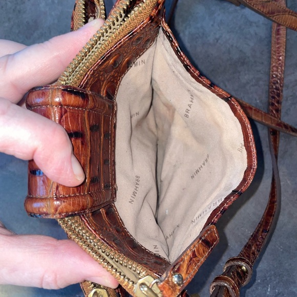 Brahmin crossbody bag, Mojito. Pecan crocodile embossed leather - Picture 7 of 9